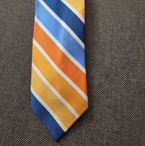Paul Fredrick Mens Formal Neck Tie 59"L  x 3.5"W Multicolor 100% Silk NWOT